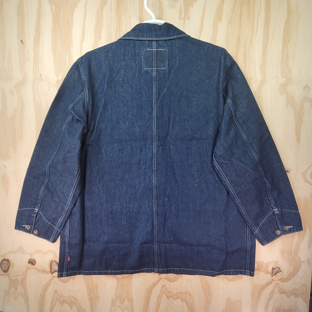 Levi's Berkley Chore Coat Mens XXL Dark Indigo Blue Chore Jacket Pockets Utility - Picture 3 of 10
